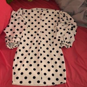 Polka dot dress from Fashion Nova